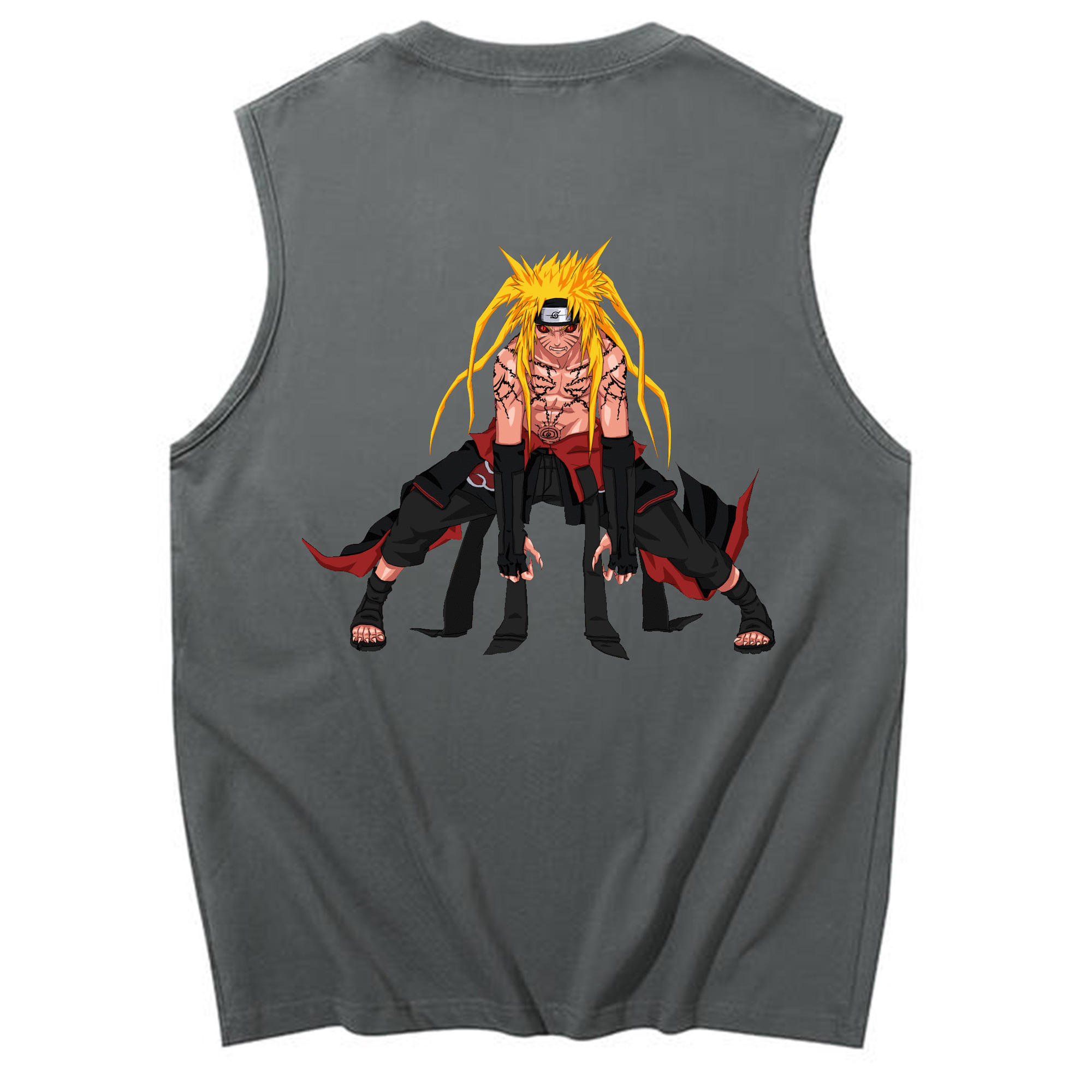 （画像用） NARUTO -ナルト- うずまき ナルト Uzumaki Naruto コットン100％タンクトップ（背面プリント）